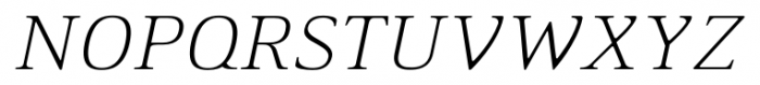 Ethos Expanded Thin Italic Font UPPERCASE