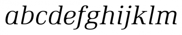 Ethos Light Italic Font LOWERCASE