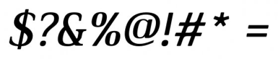Ethos Medium Italic Font OTHER CHARS
