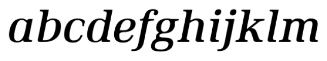 Ethos Medium Italic Font LOWERCASE