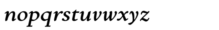 ET Jenson Bold Italic Font LOWERCASE