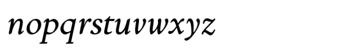 ET Jenson Condensed Italic Font LOWERCASE