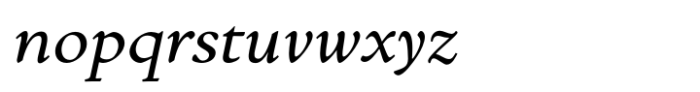 ET Jenson Italic Font LOWERCASE