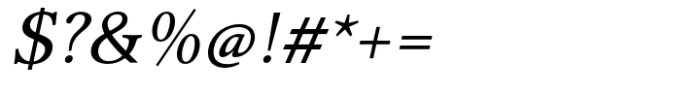 ET Jenson Medium Italic Font OTHER CHARS