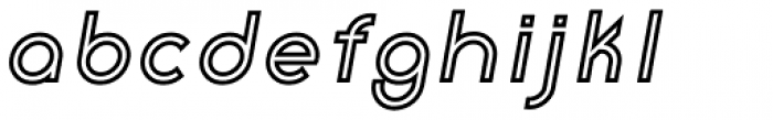 Etalon Bold Italic Stroked Font LOWERCASE