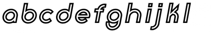 Etalon ExtraBold Italic Stroked Font LOWERCASE