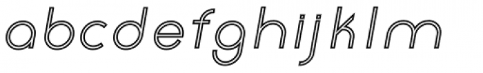 Etalon Medium Italic Stroked Font LOWERCASE