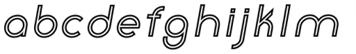Etalon SemiBold Italic Stroked Font LOWERCASE