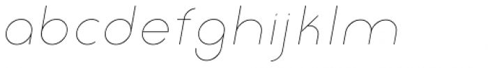 Etalon Thin Italic Font LOWERCASE