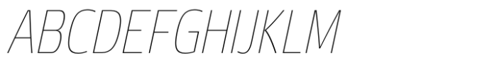 Etelka Hairline Condensed Italic Font UPPERCASE
