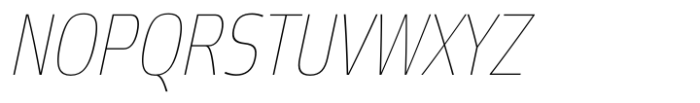 Etelka Hairline Condensed Italic Font UPPERCASE