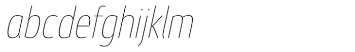 Etelka Hairline Condensed Italic Font LOWERCASE