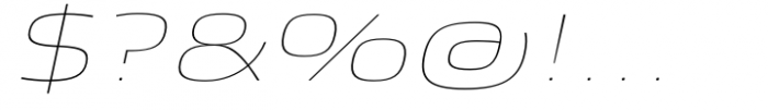 Etelka Hairline Expanded Italic Font OTHER CHARS