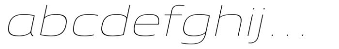 Etelka Hairline Expanded Italic Font LOWERCASE
