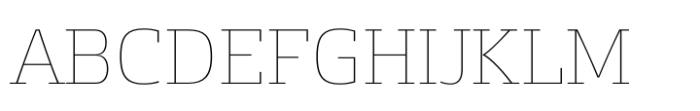 Etelka Slab Hairline Font UPPERCASE