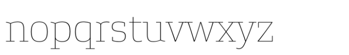 Etelka Slab Hairline Font LOWERCASE