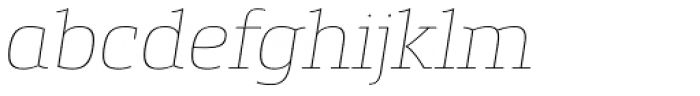 Etelka Slab Thin Italic Font LOWERCASE