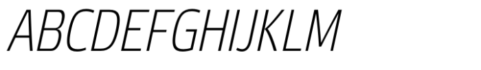 Etelka Thin Condensed Italic Font UPPERCASE