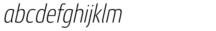 Etelka Thin Condensed Italic Font LOWERCASE