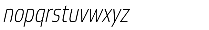 Etelka Thin Condensed Italic Font LOWERCASE