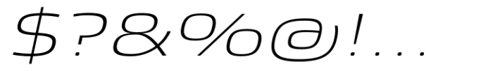 Etelka Thin Expanded Italic Font OTHER CHARS