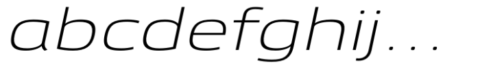 Etelka Thin Expanded Italic Font LOWERCASE