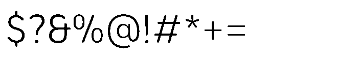 Etenira Light Font OTHER CHARS