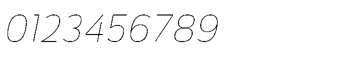 Etenira Thin Oblique Font OTHER CHARS