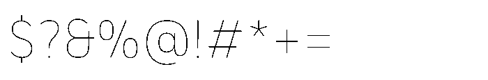 Etenira Thin Font OTHER CHARS