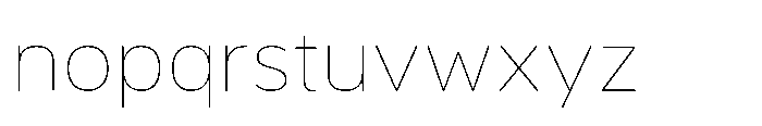 Etenira Thin Font LOWERCASE