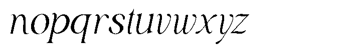 Eterna Churme Italic Font LOWERCASE