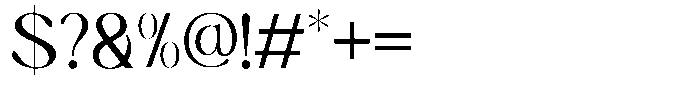 Eterna Churme Regular Font OTHER CHARS