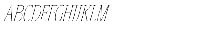 Eternal Collection Compressed Thin Italic Font UPPERCASE
