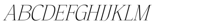 Eternal Collection Condensed Extra Light Italic Font UPPERCASE