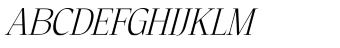 Eternal Collection Condensed Light Italic Font UPPERCASE