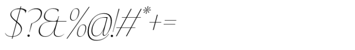 Eternal Collection Condensed Thin Italic Font OTHER CHARS