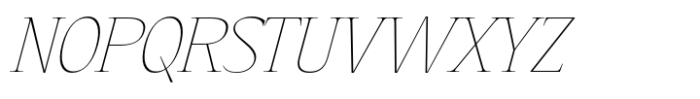 Eternal Collection Condensed Thin Italic Font UPPERCASE