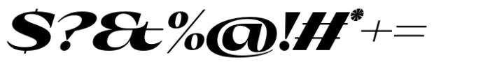 Eternal Collection Expanded Black Italic Font OTHER CHARS