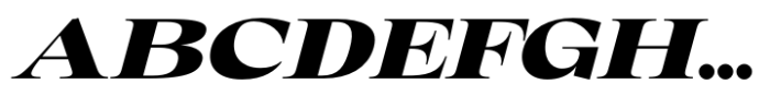 Eternal Collection Expanded Black Italic Font UPPERCASE