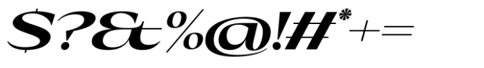Eternal Collection Expanded Bold Italic Font OTHER CHARS