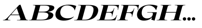 Eternal Collection Expanded Bold Italic Font UPPERCASE
