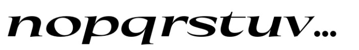 Eternal Collection Expanded Bold Italic Font LOWERCASE