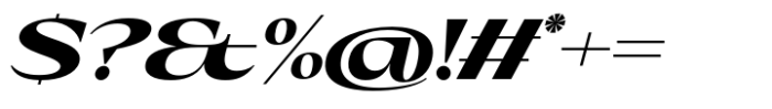 Eternal Collection Expanded Extra Bold Italic Font OTHER CHARS