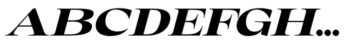 Eternal Collection Expanded Extra Bold Italic Font UPPERCASE