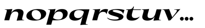 Eternal Collection Expanded Extra Bold Italic Font LOWERCASE
