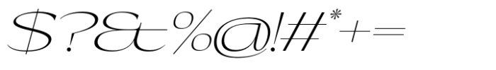 Eternal Collection Expanded Extra Light Italic Font OTHER CHARS