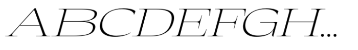 Eternal Collection Expanded Extra Light Italic Font UPPERCASE
