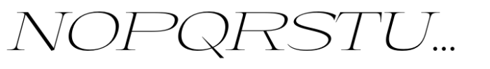 Eternal Collection Expanded Extra Light Italic Font UPPERCASE