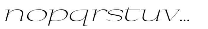 Eternal Collection Expanded Extra Light Italic Font LOWERCASE