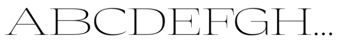 Eternal Collection Expanded Extra Light Font UPPERCASE